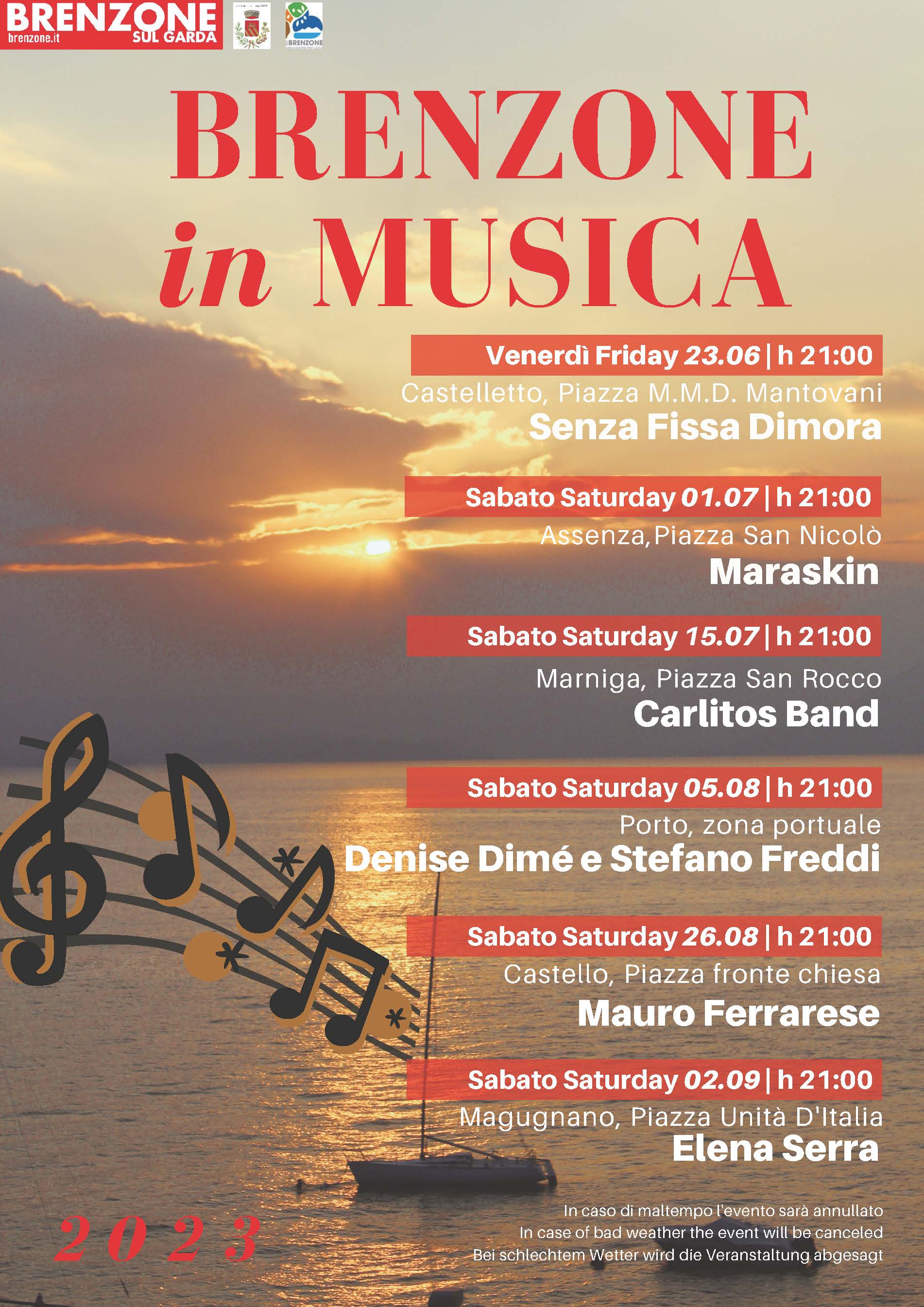 Live music evenings in Brenzone